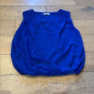 Max Studio Royal Blue Sleeveless Blouse